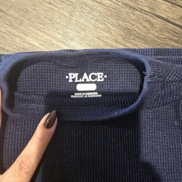 Place Deep Blue Ribbed Shirt - Picture 3 of 3